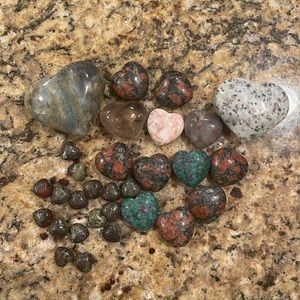 Assorted heart crystals